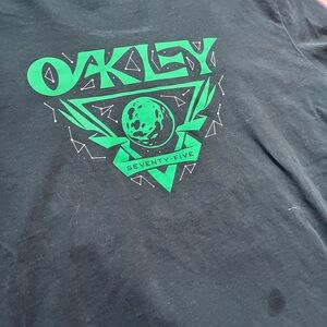Oakley Black Tee with Vibrant Green Design